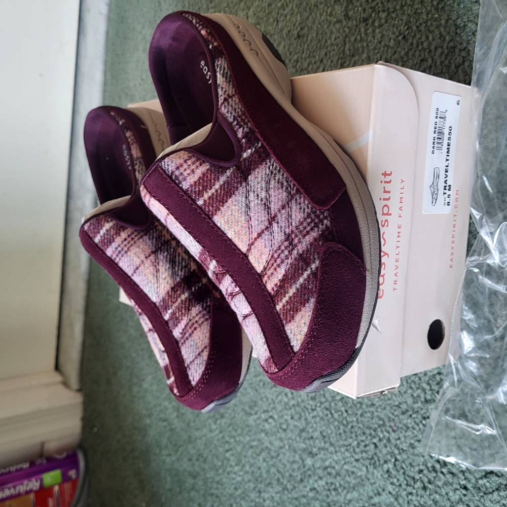 Easy Spirit Plaid Slip-On Shoes